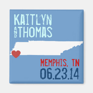 Tennessee Save the Date - Individuell gestaltete S Magnet
