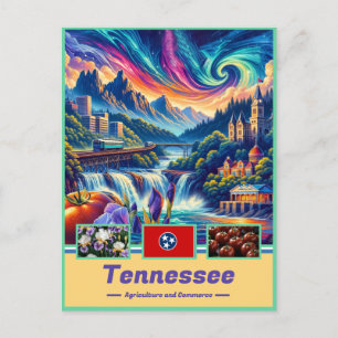 Tennessee Schätze Lebhafte Sehenswürdigkeiten Postkarte