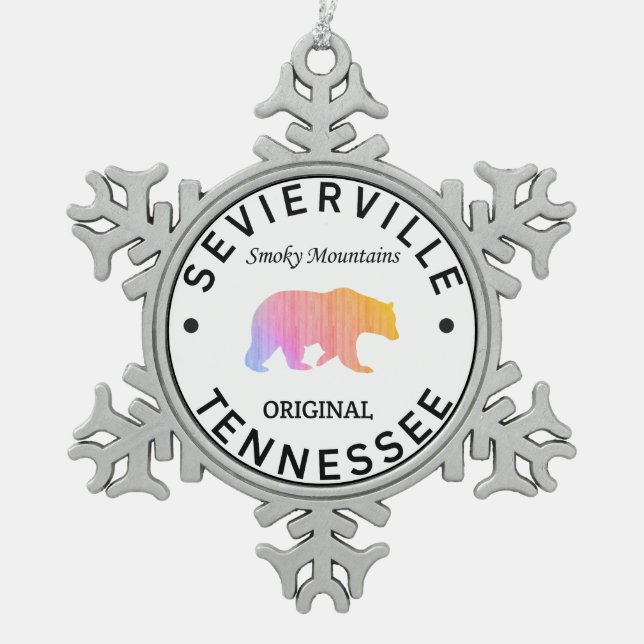 Tennessee Schneeflocken Zinn-Ornament (Vorderseite)