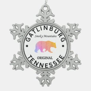 Tennessee Schneeflocken Zinn-Ornament