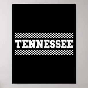 Tennessee-Shirts. Tn Us College-Schrift für Männer Poster