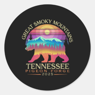 Tennessee Smoky Mountains Familienurlaub 2025 Runder Aufkleber