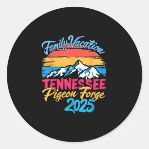 Tennessee Smoky Mountains Familienurlaub 2025 Schw Runder Aufkleber