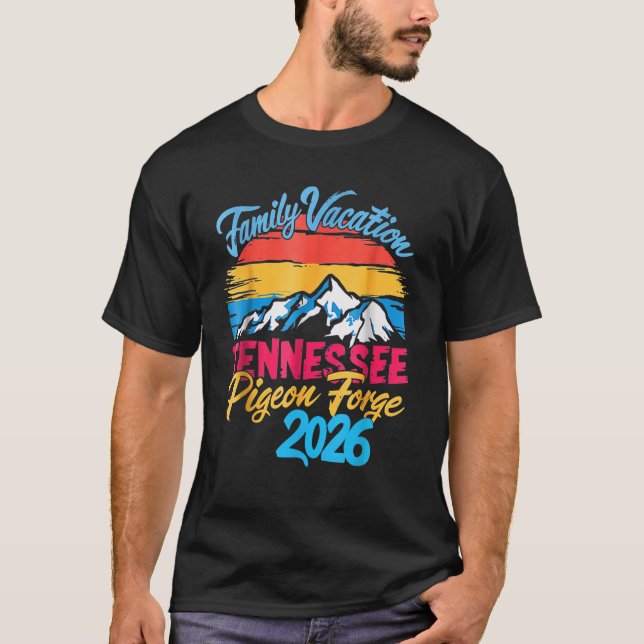 Tennessee Smoky Mountains Family Vacation 2026 Pig T-Shirt (Vorderseite)