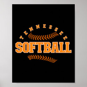 Tennessee Softll Vintage Herren Kinder Team Retro  Poster