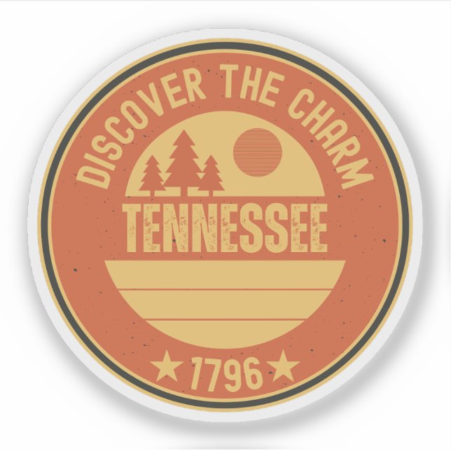 Tennessee Staat - Freiwilligengeschenk Aufkleber (Vorderseite)