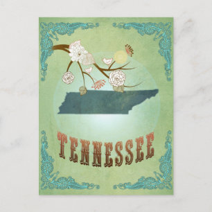 Tennessee Staat Karte - Grün