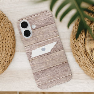 Tennessee Staat Silhouette Rustikales Holzsehen iPhone 16 Hülle