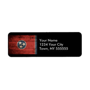 Tennessee-Staats-Flagge auf altem hölzernem Korn