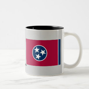 Tennessee-Staats-Flagge Zweifarbige Tasse