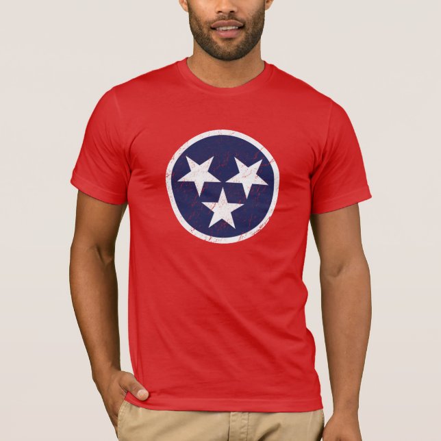 Tennessee-Staats-Flaggegrunge-Nashville-Liebe T-Shirt (Vorderseite)
