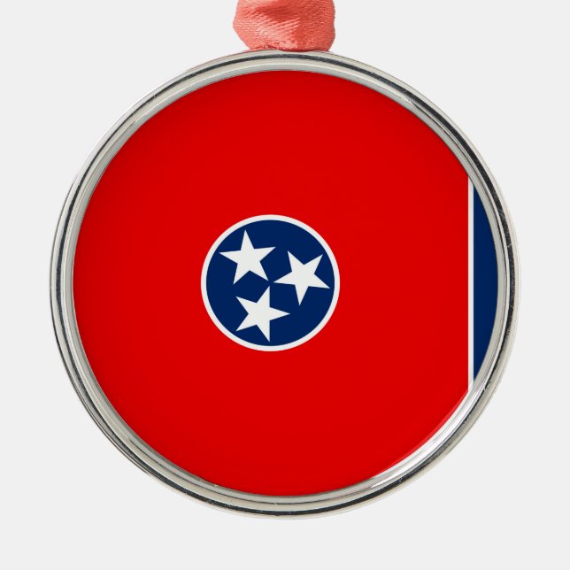 Tennessee-Staats-Flaggen-Entwurf Ornament Aus Metall (Vorne)