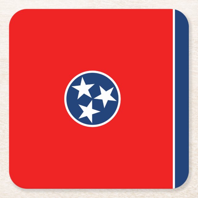 Tennessee-Staats-Flaggen-Entwurf Rechteckiger Pappuntersetzer (Vorderseite)