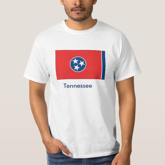 Tennessee-Staats-Flaggen-T - Shirt (Vorderseite)