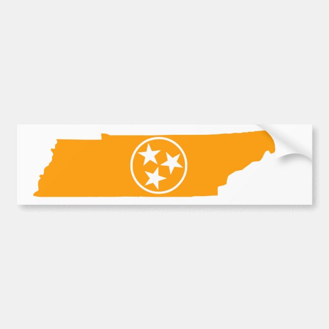 Tennessee-Staats-Orange Autoaufkleber (Vorne)