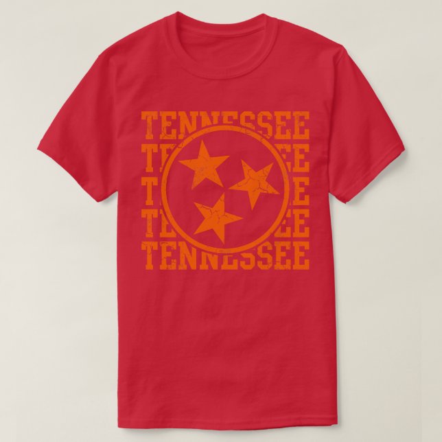 Tennessee-Staatsflagge beschädigte Grafik T-Shirt (Design vorne)
