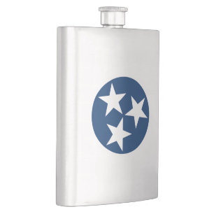 Tennessee Staatsflagge Blau Weiße Sterne Flachmann