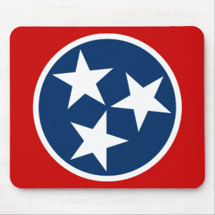 Tennessee Staatsflagge Blau Weiße Sterne Mousepad