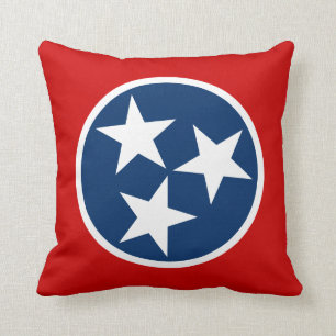 Tennessee Staatsflagge Blaue weiße Sterne Kissen