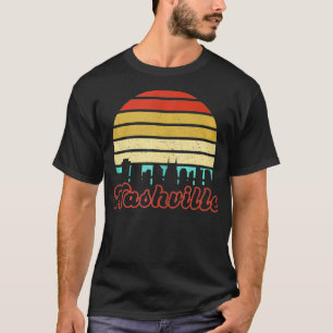 Tennessee Stadt Skyline Kunst Vintage Retro Sonnen T-Shirt
