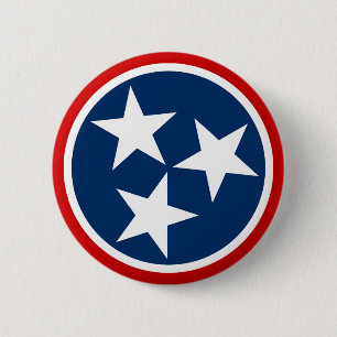 Tennessee State Flag Blaue weiße Stars Button