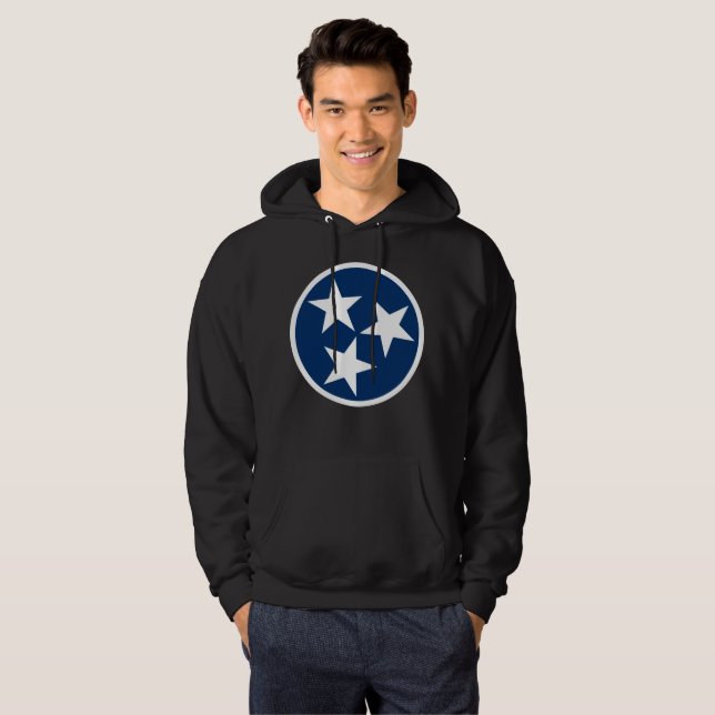 Tennessee State Flag Blaue weiße Stars Hoodie (Vorne ganz)