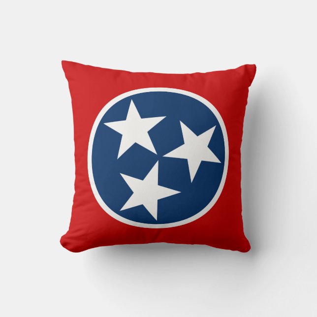 Tennessee State Flag Blaue weiße Stars Kissen (Vorderseite)