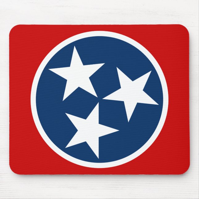 Tennessee State Flag Blaue weiße Stars Mousepad (Vorne)