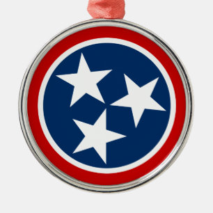 Tennessee State Flag Blaue weiße Stars Ornament Aus Metall