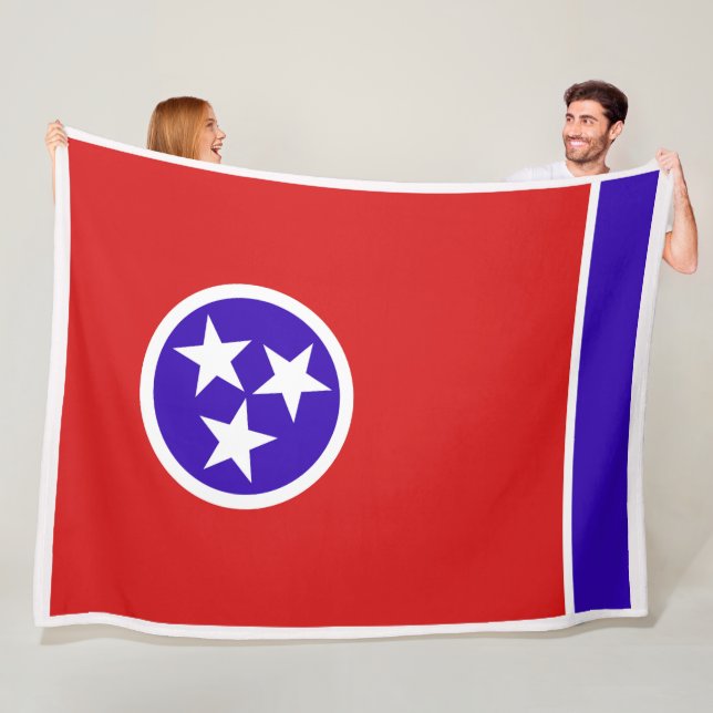 Tennessee State Flag Print Patriota Fleecedecke (Beispiel)
