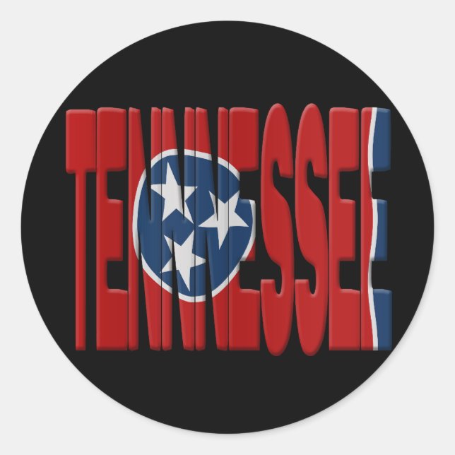 Tennessee State flag Runder Aufkleber (Vorderseite)