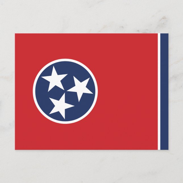 Tennessee State Flag Three Stars Blue Circle Postkarte (Vorderseite)