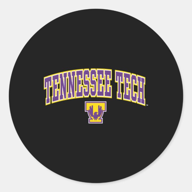 Tennessee Tech Golden Eagles Arc Runder Aufkleber (Vorderseite)