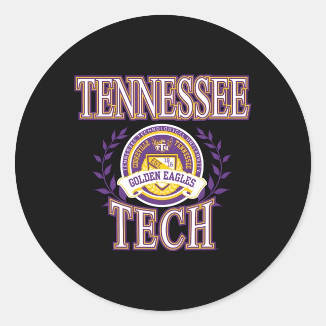 Tennessee Tech Golden Eagles Laurels Runder Aufkleber (Vorderseite)