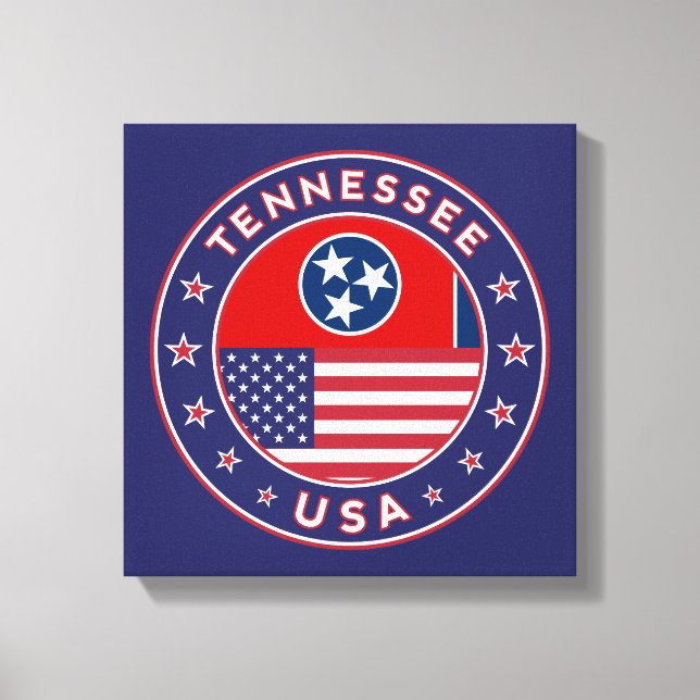Tennessee, Tennessee-Poster, Leinwand (Vorderseite)