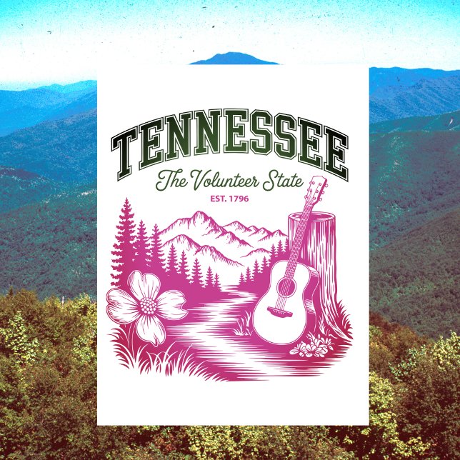Tennessee The Volunteer State Travel Souvenir Postkarte (Tennessee The Volunteer State Travel Souvenir Postcard
)