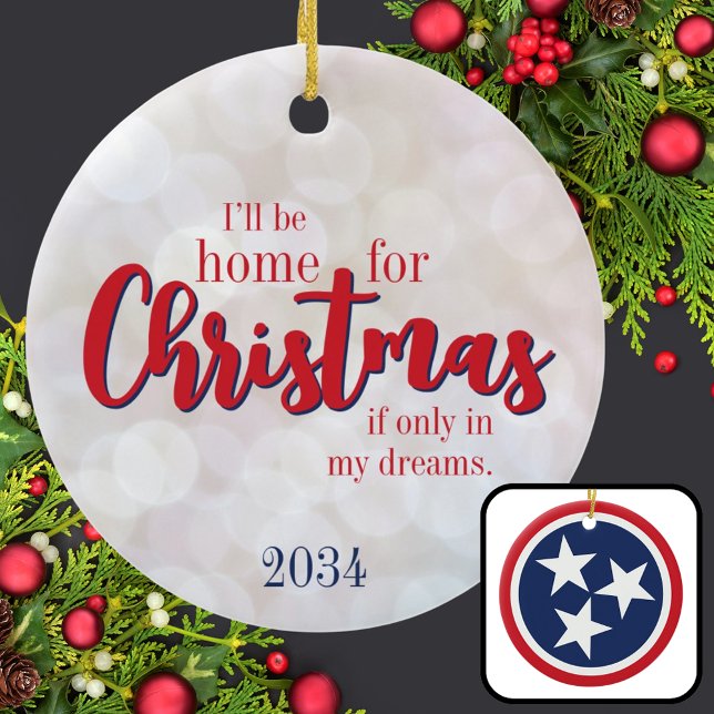 Tennessee TN Zuhause Weihnachten Rotes Jahr Klassi Keramik Ornament (Von Creator hochgeladen)