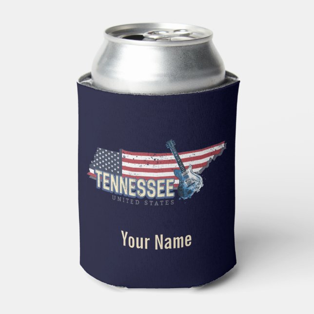 Tennessee United Staaten Retro Staat Vintag USA Dosenkühler (Kanne Vorderseite)