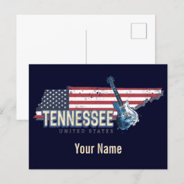 Tennessee United Staaten Retro Staat Vintag USA Feiertagspostkarte