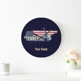Tennessee United Staaten Retro Staat Vintag USA Große Wanduhr