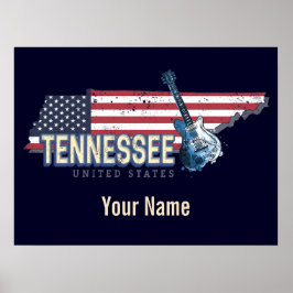 Tennessee United Staaten Retro Staat Vintag USA Poster