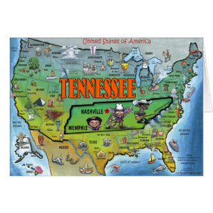 Tennessee USA Karte