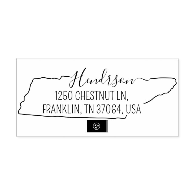 Tennessee USA Rücksendeadresse Custom Permastempel (Design)