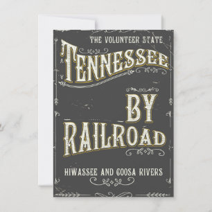 Tennessee USA Vintage-Eisenbahnposter Einladung
