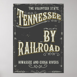 Tennessee USA Vintage-Eisenbahnposter Poster