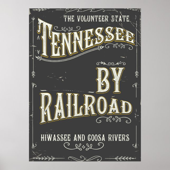 Tennessee USA Vintages Bahnposter Poster (Vorne)