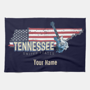 Tennessee Vereinigte Staaten Retro-Staat Vintage U Geschirrtuch