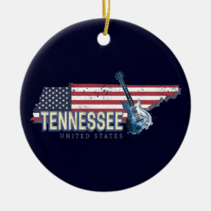 Tennessee Vereinigte Staaten Retro-Staat Vintage U Keramik Ornament