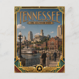 Tennessee Vintage Art Deco Golden Age Postkarte