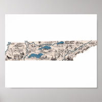Tennessee Vintage Bildkarte